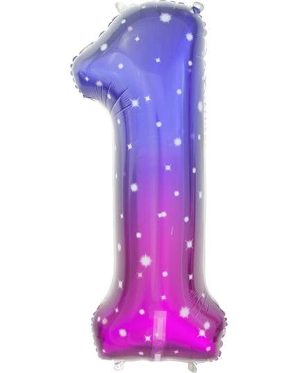 Шар Цифра Сияющий космос 86см