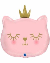 G72071_Шар_(26_66_см)_Фигура_Котенок_Принцесса_Розовый_1_шт